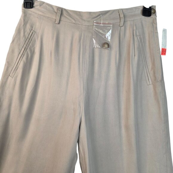 Silk Pants Size 11 Lined Beige by Always Evolution Vintage Deadstock New - Picture 2 of 12